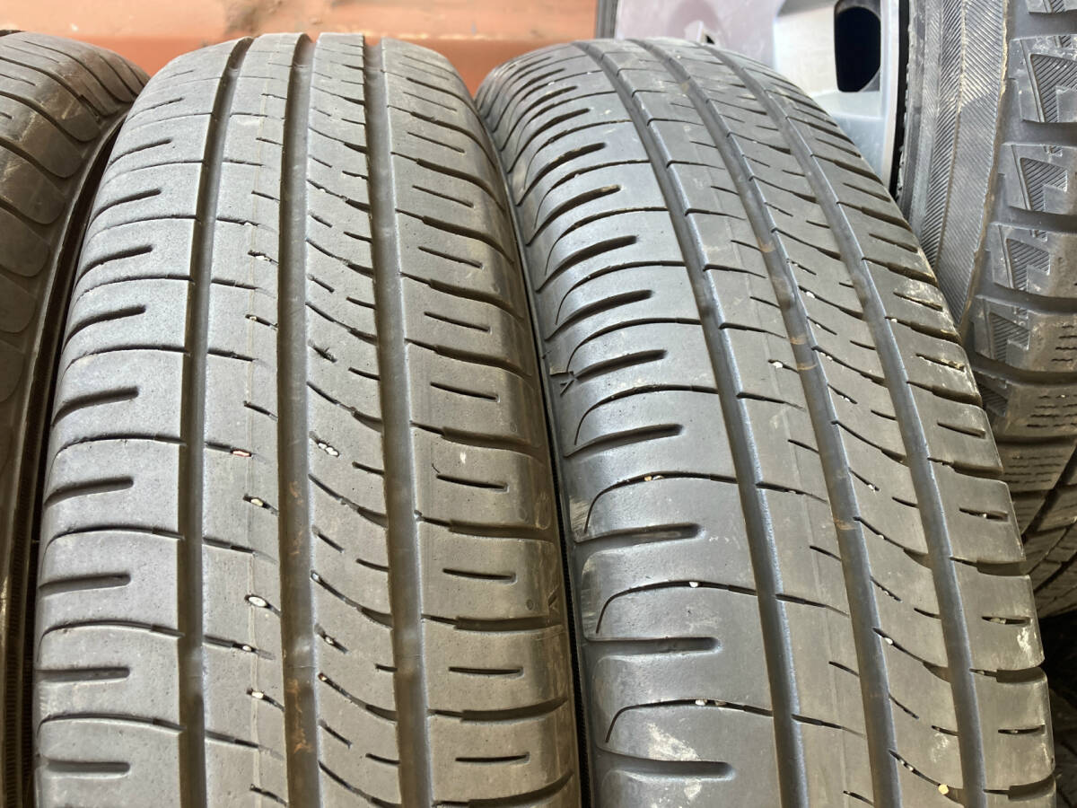 売り切り 145/80R13 4本 DUNLOP 夏タイヤ中古 溝あり アルトワゴンRムーヴタントNBOXなど 手渡し/組換え可 札幌市白石区 N1217の画像2