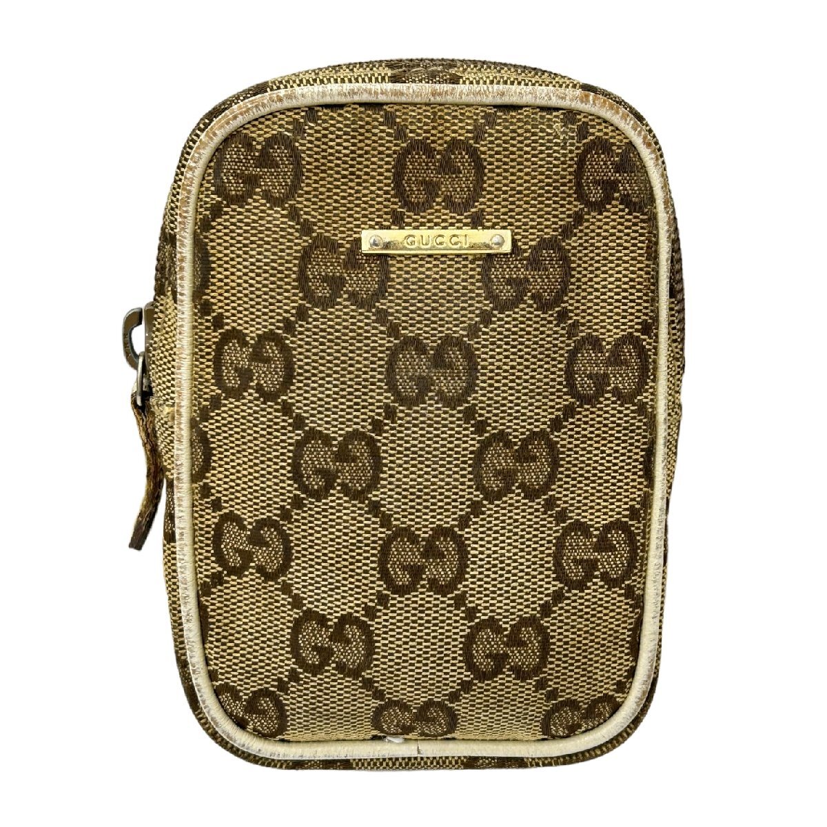 GUCCI グッチ シガレットケース 115249 GGキャンバス レディース メンズ ブラウン系 ファッション小物 キャンバス【中古】_画像1