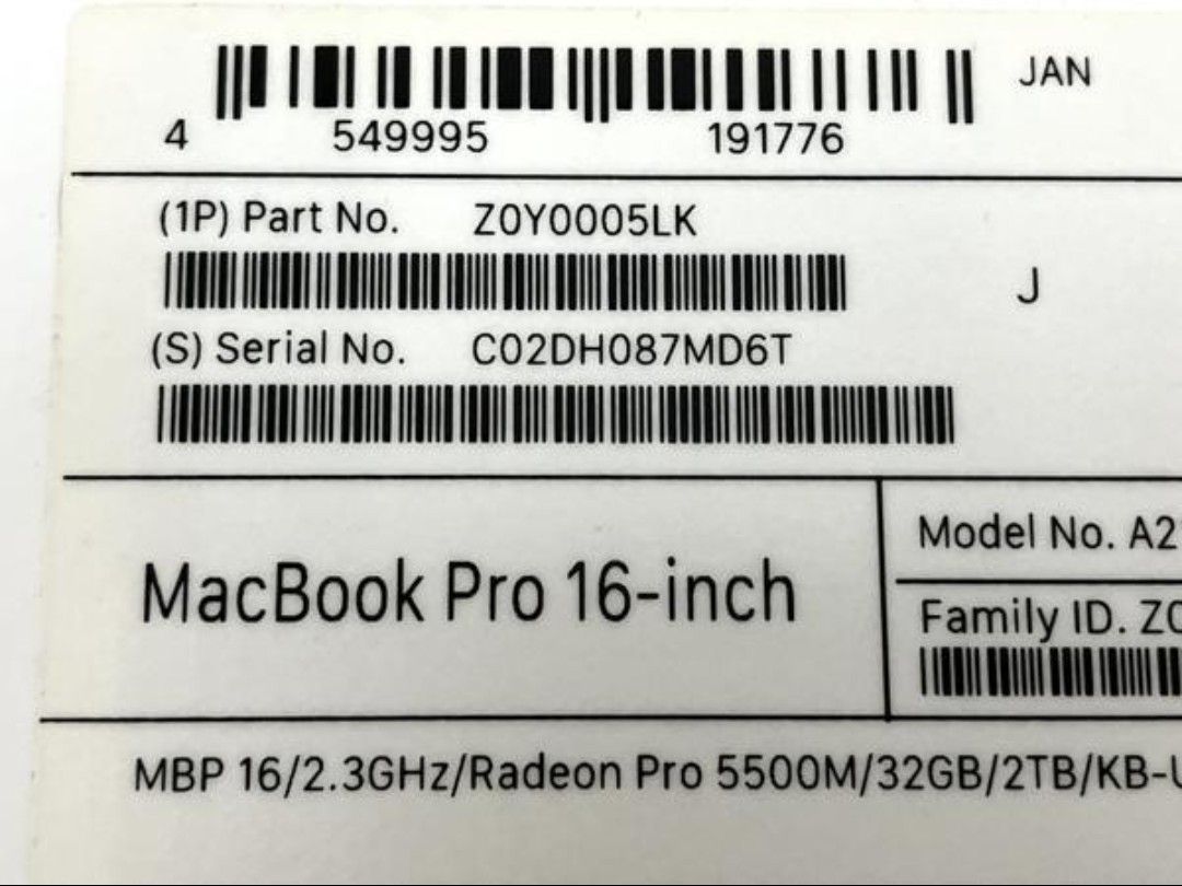 Apple MacBook Pro 16インチ 2019 i9 32GB 2TB|Yahoo!フリマ Apple MacBook Pro 16インチ 2019 i9 32GB 2TB|Yahoo!フリマ