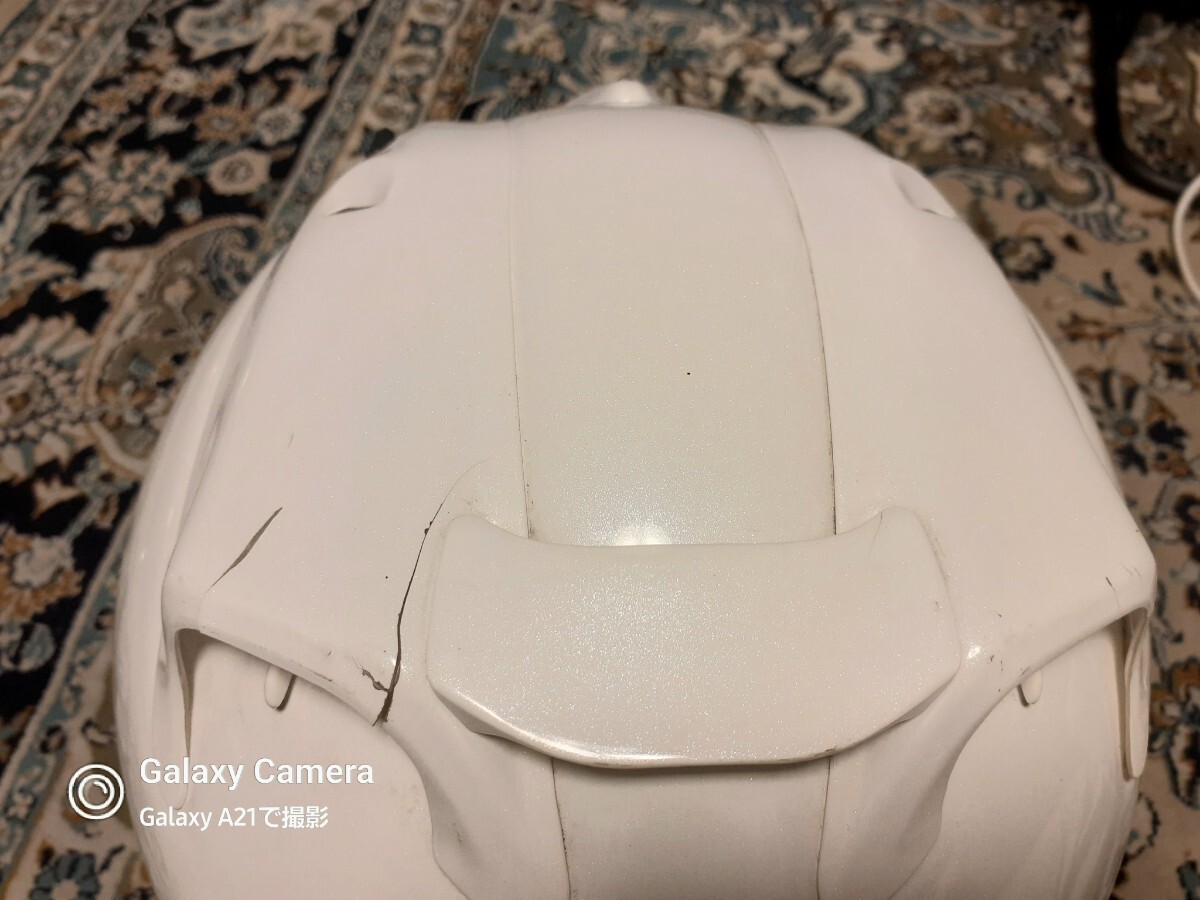 Arai アライ MZ パールホワイトmz ジェットヘルメット/ 57.58サイズ M /【10年製】レインボーシールドの画像7