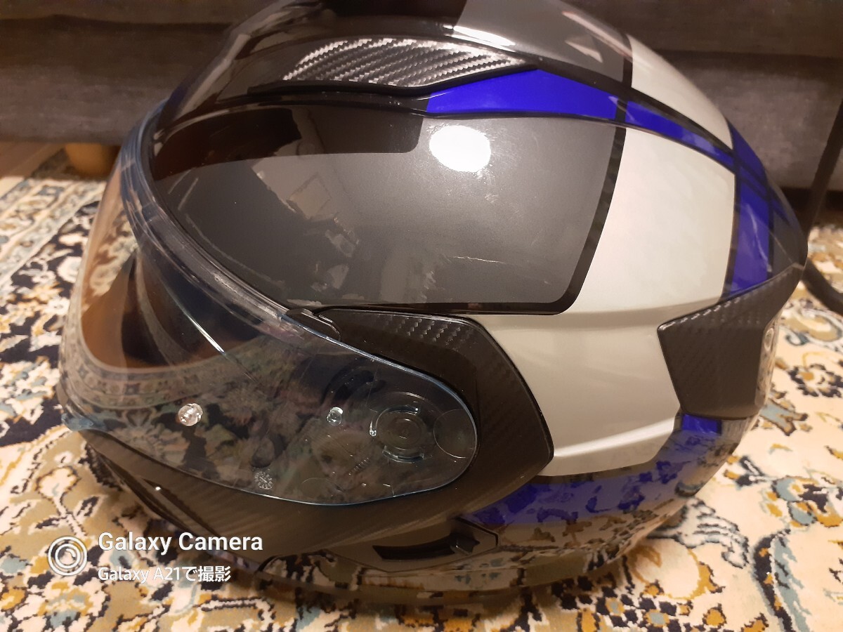 OGK Kabuto RYUKI система шлем внутренний козырек оборудование темно-синий × пепел 2021/ производство товар 59-60cm Lsao-ji-ke- Kabuto 