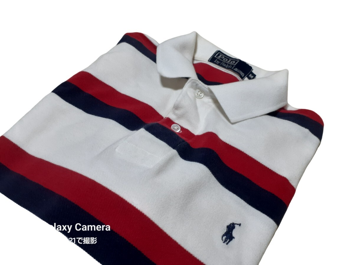 polo Ralph Lauren-ポロラルフローレン/ボーダー/半袖ポロシャツ/used/MEN'S-Mの画像2