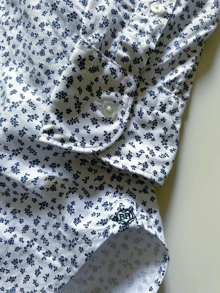 【試着程度】BEAMS/ビームス ピュアコットン ボタニカル カッタウェイカラードレスシャツSの画像7