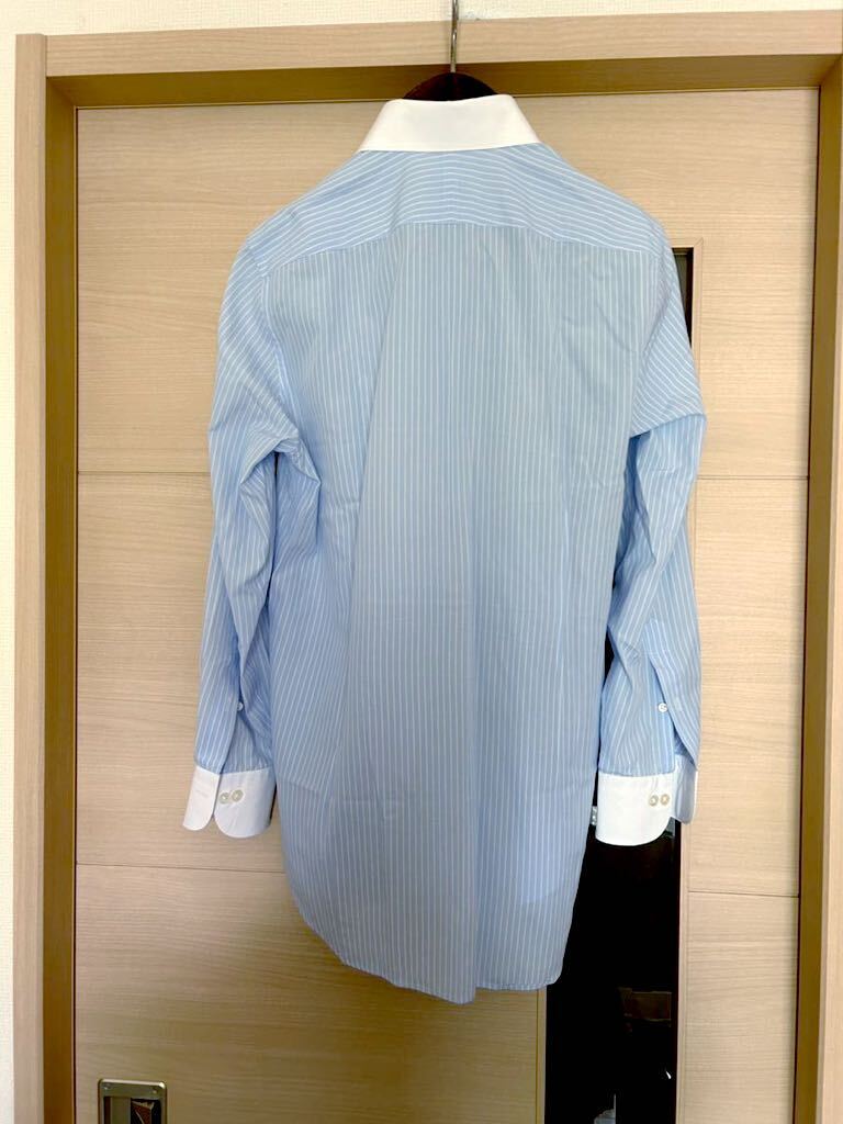 【極美品】ITAL STYLE/イタルスタイル クレリック カッタウェイ カラードレスシャツ39/82_画像8