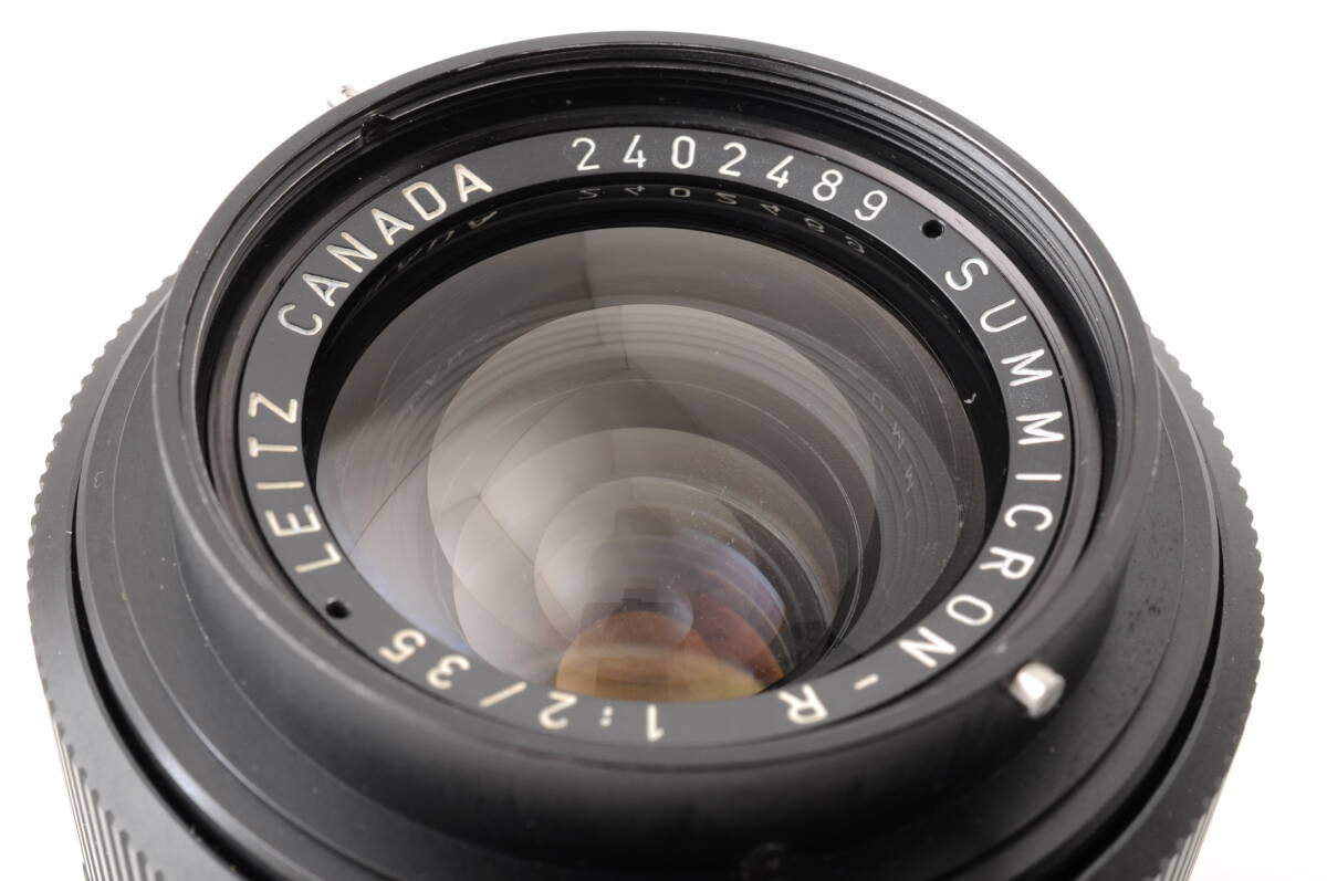 ライカ LEICA Leitz Summicron-R ズミクロン 35mm f2 CANADA MF ライツ 一眼カメラレンズ フード付 管GG3013の画像8