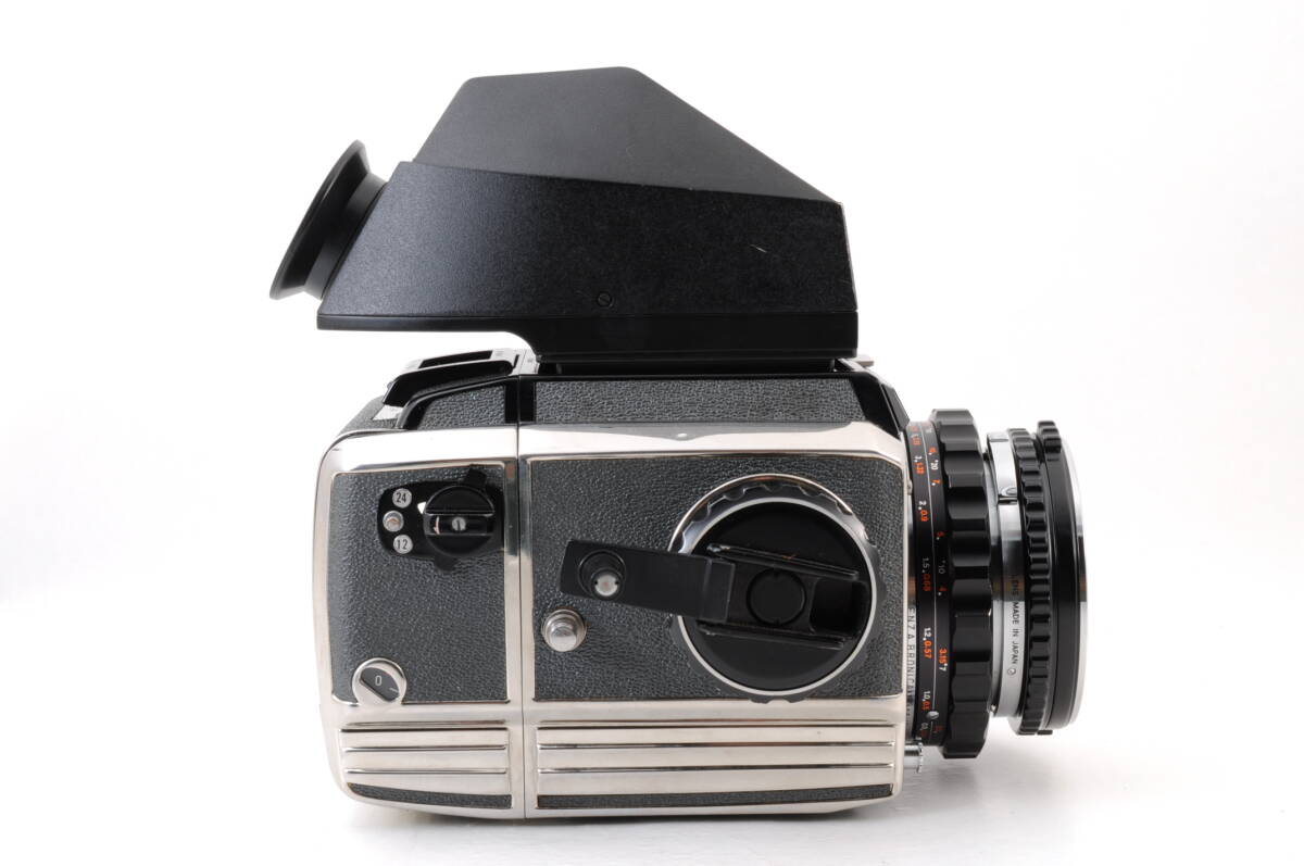 動作品 ゼンザブロニカ ZENZA BRONICA S2 プリズムファインダー レンズ Nikon NIKKOR-P 75mm f2.8 日本光学 フィルムバック 80GG3010の画像4
