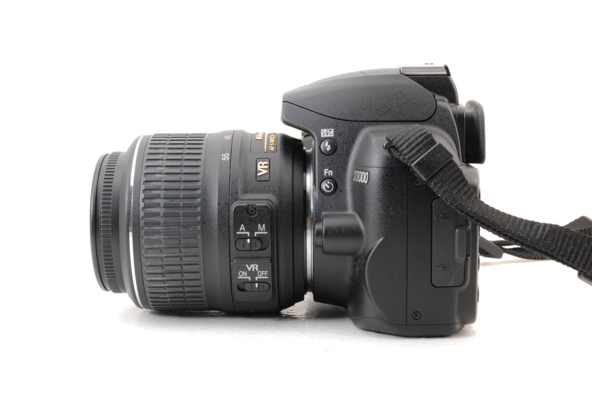 シャッター回数 732回 動作品 ニコン Nikon D3000 レンズ AF-S DX NIKKOR 18-55mm f3.5-5.6 G VR デジタル一眼カメラ 充電器付 管100GG3017の画像4