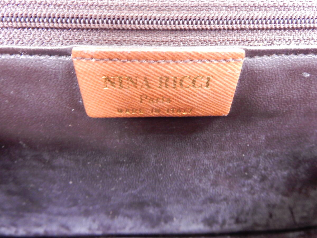バッグ祭 ニナリッチ セカンドバッグ Nina Ricci 現状品 長期保管品 経年劣化あり 専用袋 ショルダーバッグ 2WAYバッグ_画像8