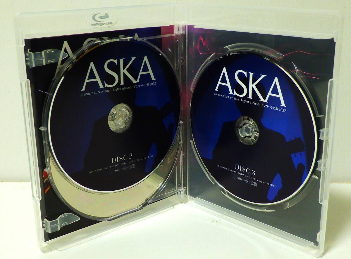 RARE ! 見本盤 ASKA PREMIUM CONCERT TOUR HIGHER GROUND アンコール公演 3DISC BLU-RAY + LIVE CD DDLB-0020 PROMO ! _画像3