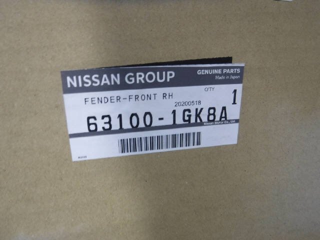 セレナ DBA-CC25 フロント右フェンダー 個人宅発送不可 63100-1GK8A 黒無塗装 [ZNo:02007716]_画像3