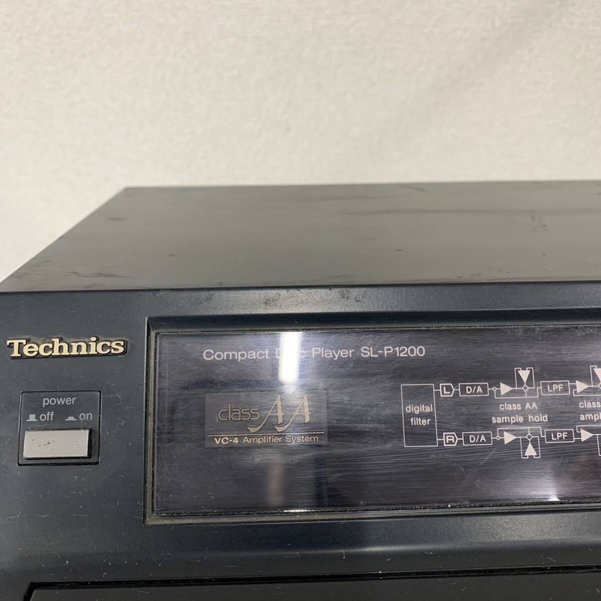 【Jb-2】 Technics SL-P1200 CDプレーヤー 通電確認済 再生不可 汚れ多め 痕跡あり テクニクス 現状品 1865-78_画像6