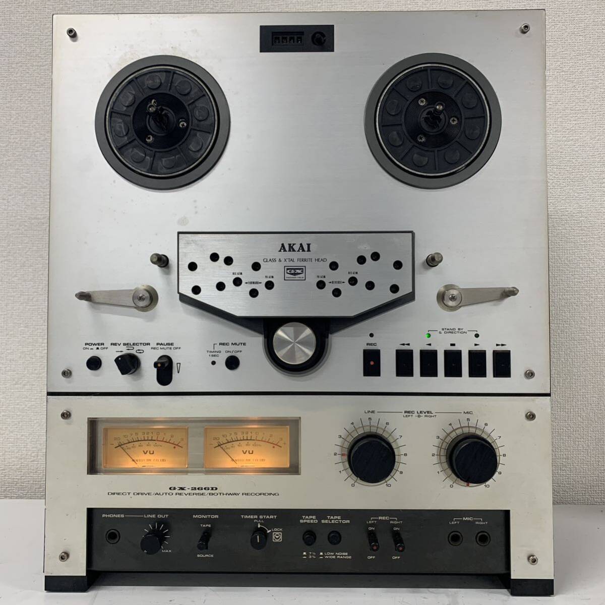 [Ia-2] AKAI GX-266D open reel deck Akai sound quality defect equipped rotation defect equipped use un- possible necessary maintenance goods Junk 1756-50
