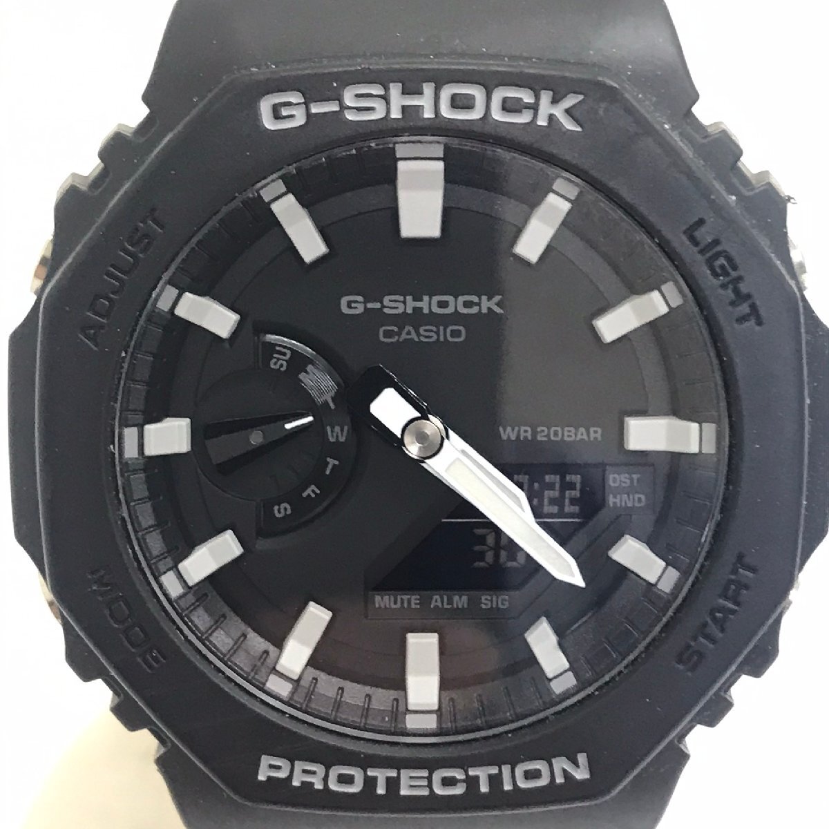 中古美品 稼働品 CASIO G-SHOCK カシオ G－ショック GA-2100 SS QZ 樹脂バンド 20気圧防水 腕時計 質屋出品_画像4