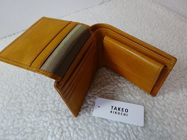 【新品/本物】TAKEO KIKUCHI（タケオキクチ）二つ折財布/ボルドー ￥16,500-☆★☆_画像4