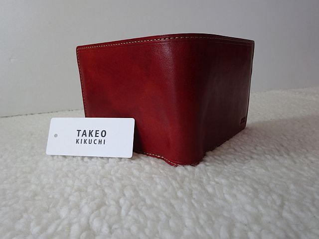 【新品/本物】TAKEO KIKUCHI（タケオキクチ）二つ折財布/ボルドー ￥16,500-☆★☆_画像5