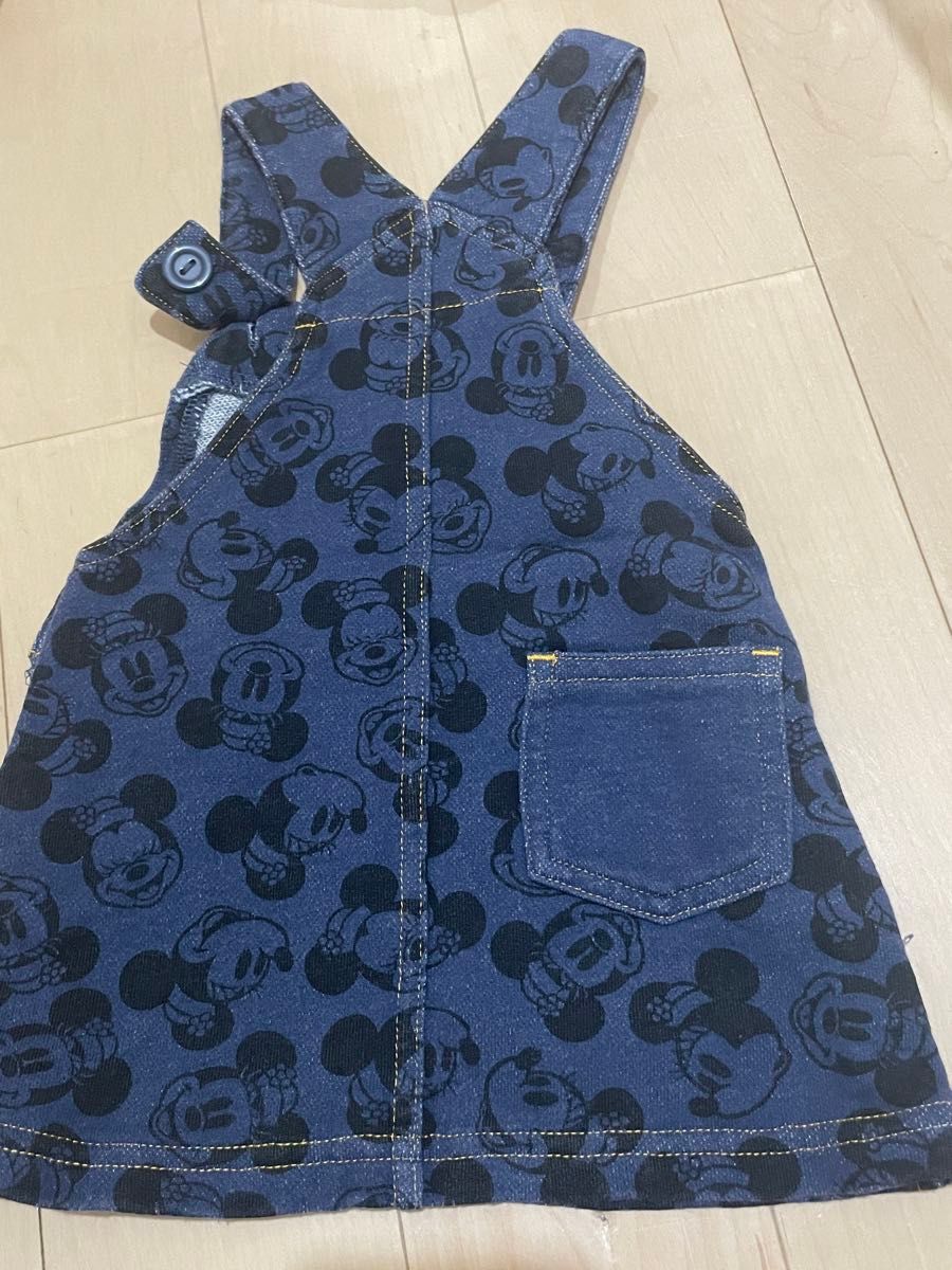 Disney デニム ジャンバースカート 80cm