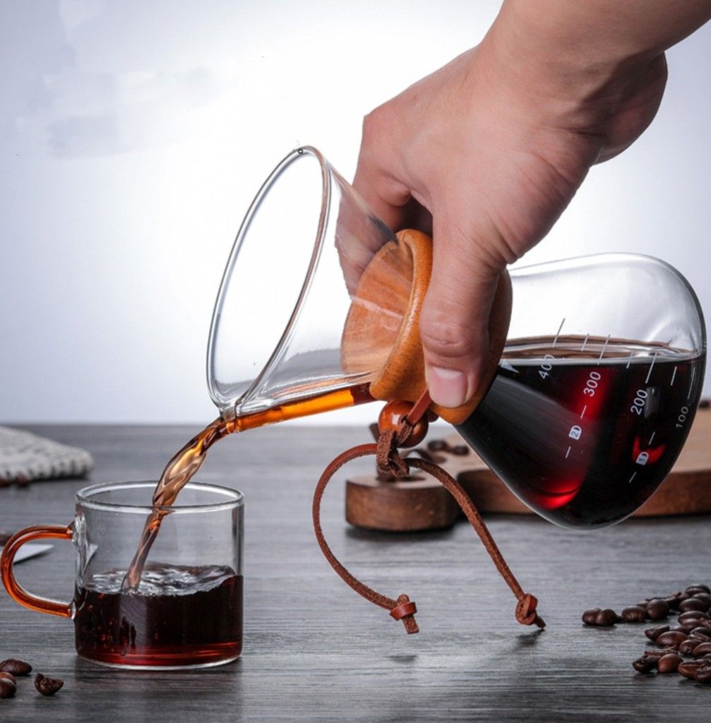 コーヒーサーバー ドリップコーヒーサーバー 600ml ペーパーコーヒー コーヒーサイフォン コーヒーメーカー  耐熱ガラス 