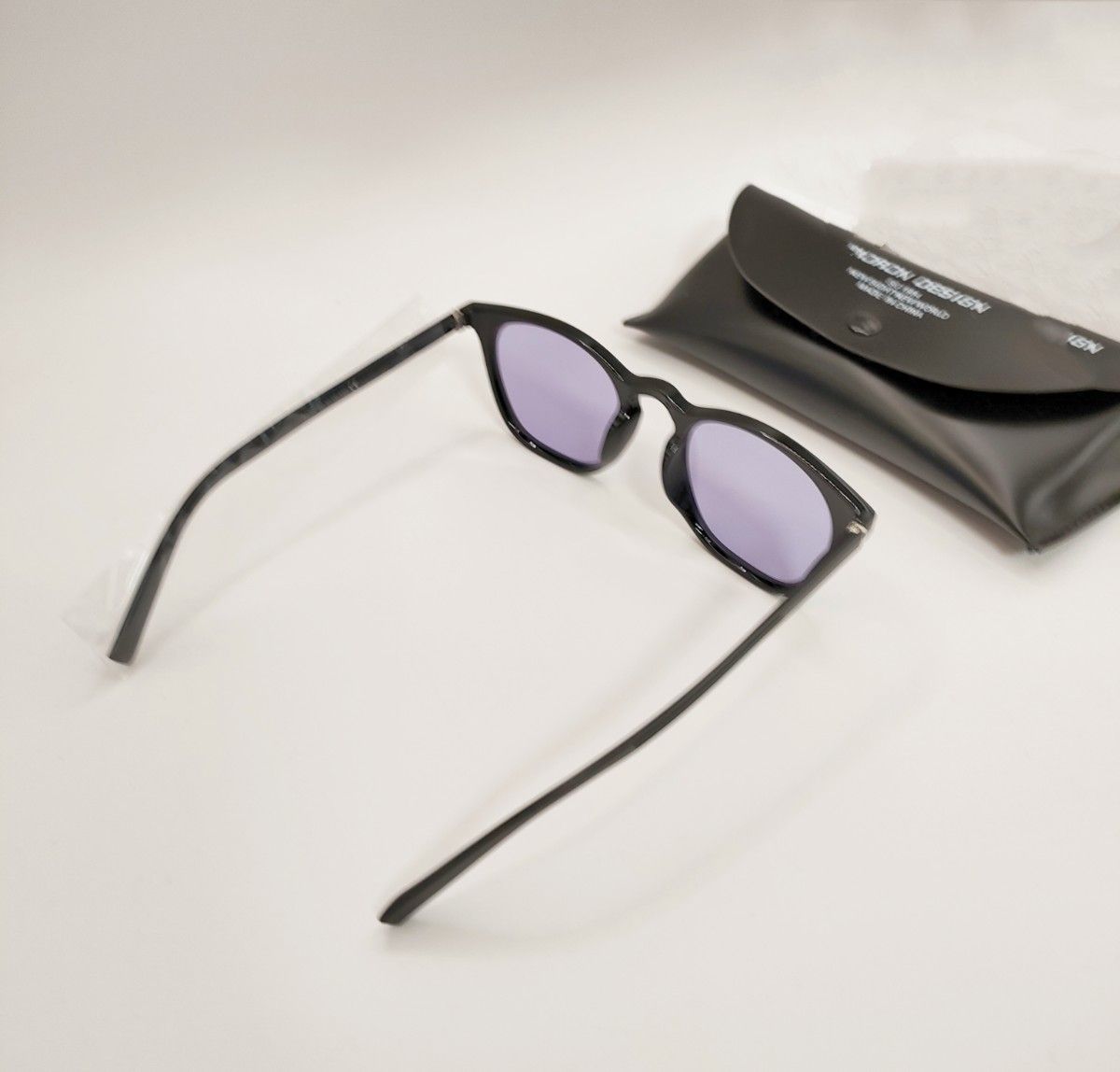 サングラス カラーレンズ メンズ レディース 偏光 調光 薄い色 UVカット変色 眼鏡 ケース付き