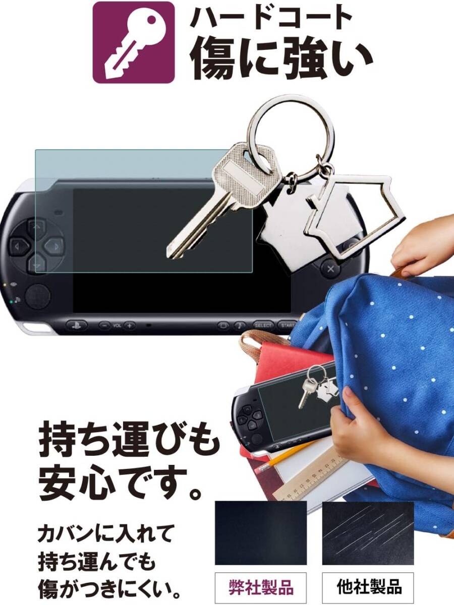 PSP-3000 / PSP-2000 保護フィルムブルーライトカット 指紋防止 気泡防止 抗菌 日本製 【BELLEMOND(ベ_画像3