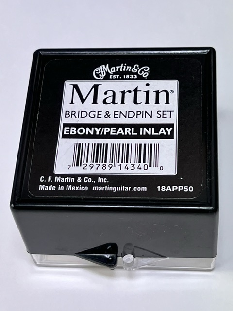 Martin(マーチン) MARTIN 18APP50 ブリッジピン&エンドピンセット エボニーwithドットの画像1