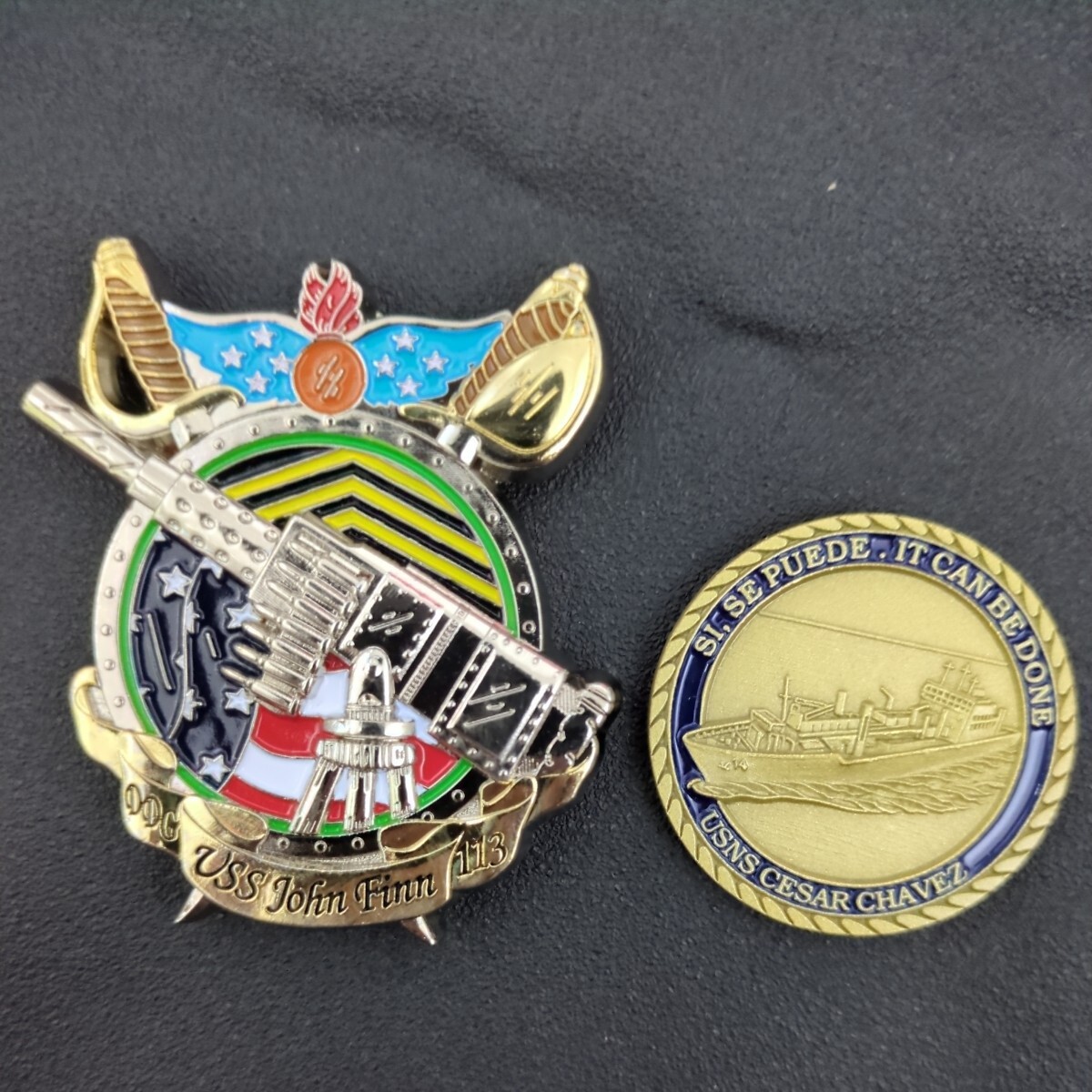 チャレンジコイン 2点セット 【DDG-113 USS John Finnミサイル チャレンジコイン 2点セット 【DDG-113 USS John Finnミサイル