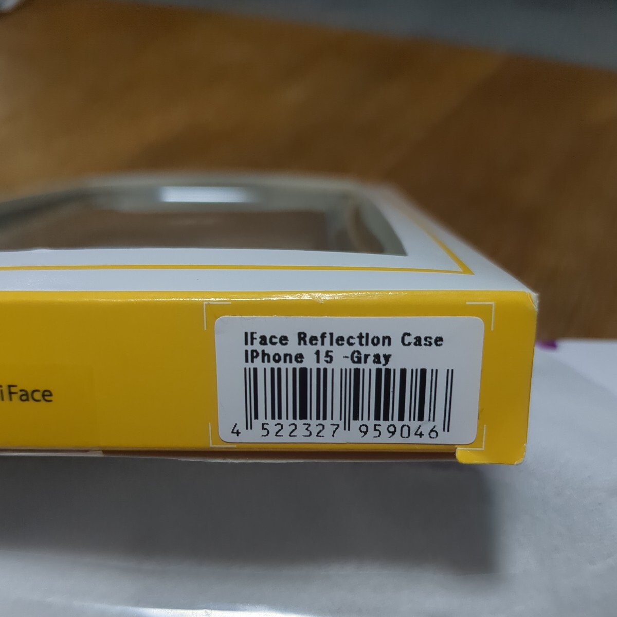 iPhone15 iFace Reflection case グレー 未使用 アイフェイス カバー 強化ガラスクリア 透明 専用_画像3