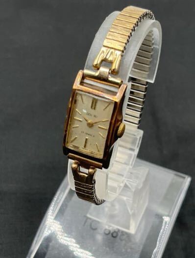 [18K] stamp have DEN-ROtenro17 stone 18K 0.750 gross weight 15.8g antique wristwatch gold Gold operation not yet verification SWISS control number (KO)