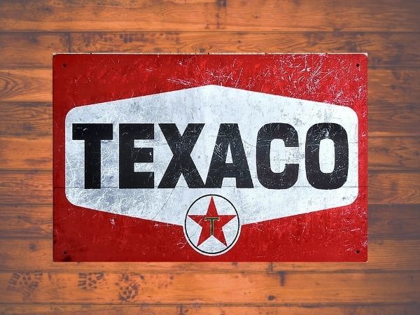 ブリキ看板 Texaco テキサコ 68 ツール 工具 DIY 車 メタルプレート インテリア ガレージ アメリカン雑貨 レトロ風 新品