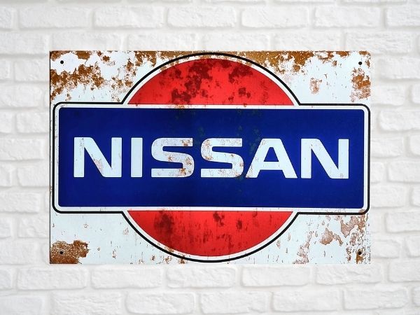 ブリキ看板 NISSAN ニッサン 日産 78 ツール 工具 DIY 車 メタルプレート インテリア ガレージ アメリカン雑貨 レトロ風 新品_画像1