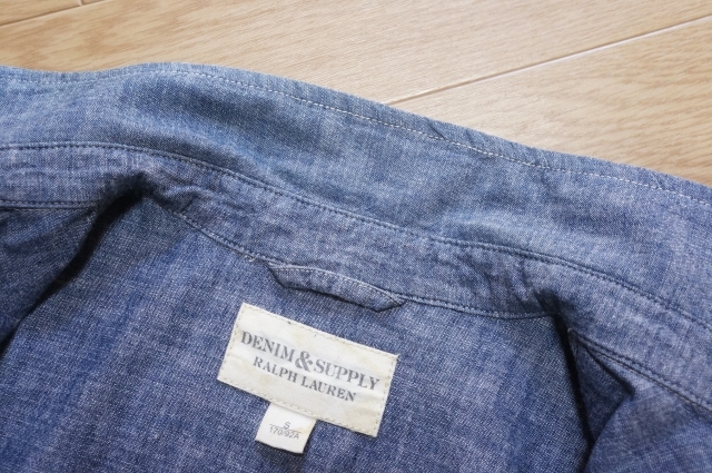 A887　即決　ラルフローレン　DENIM&SUPPLY デニム＆サプライ　星条旗 シャンブレーウエスタンシャツ　S 170/92A　半袖　クリックポスト_画像7