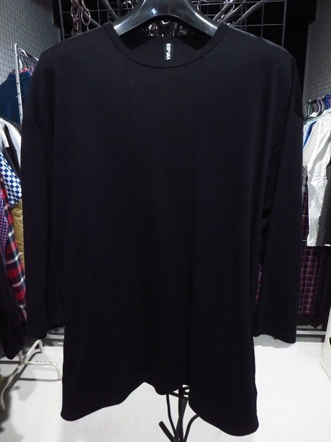 ripvanwinkle リップヴァンウインクル 21SS (RW-328) 3/4 SIDE POCKET - T サイド ポケット カットソー 黒 4 定価19800円_画像3