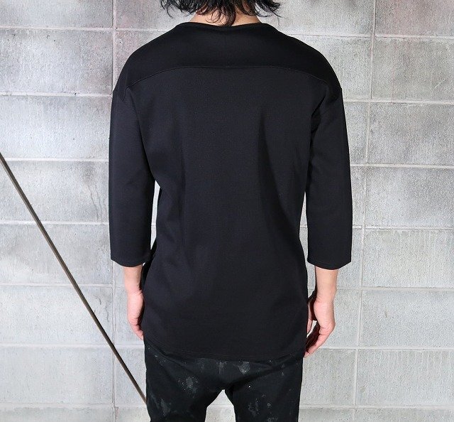 ripvanwinkle リップヴァンウインクル 21SS (RW-328) 3/4 SIDE POCKET - T サイド ポケット カットソー 黒 4 定価19800円_画像2