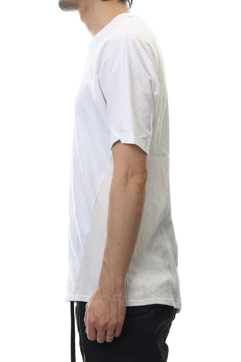 ripvanwinkle リップヴァンウインクル 19SS (RW-100) TORNADO T - Shirt 切り替え アシンメトリー トルネード Ｔシャツ 白 3 定価16500円_画像2