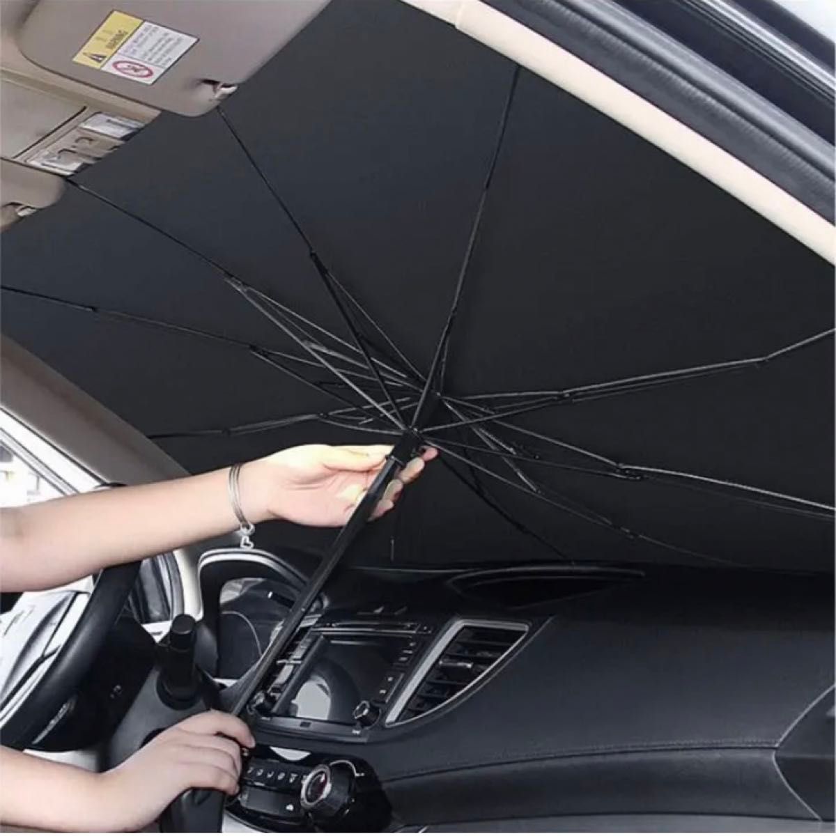 新品・未使用 車用サンシェード 折り畳み式 Sサイズ 日除け UVカット 傘型