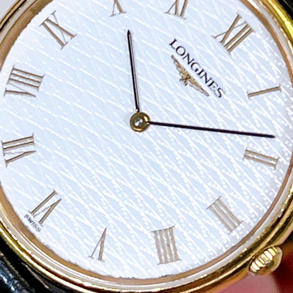 LONGINES Longines наручные часы QZ белый циферблат рисунок циферблат Grand Classic раунд мужские наручные часы L4.637.2 работа товар защита от ветра нет царапина 