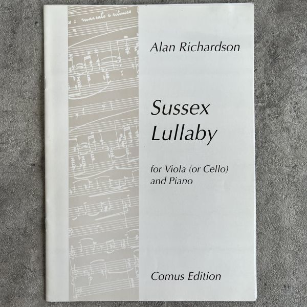 Alan Richardson Alain * Richard son[Sussex Lullaby]/ vi Ora ( contrabass ) piano / Scotland / musical score * import musical score 