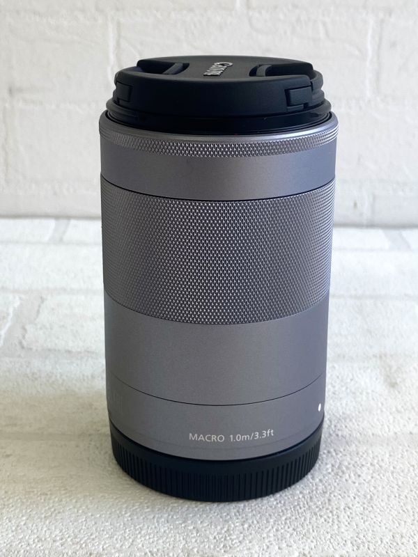 未使用 Canonキャノン ZOOM LENS EF-M 55-200mm IMAGE STABILIZER F4.5-6.3 IS STM ф52m シルバー 一眼カメラ用レンズ *長期保管品の画像2