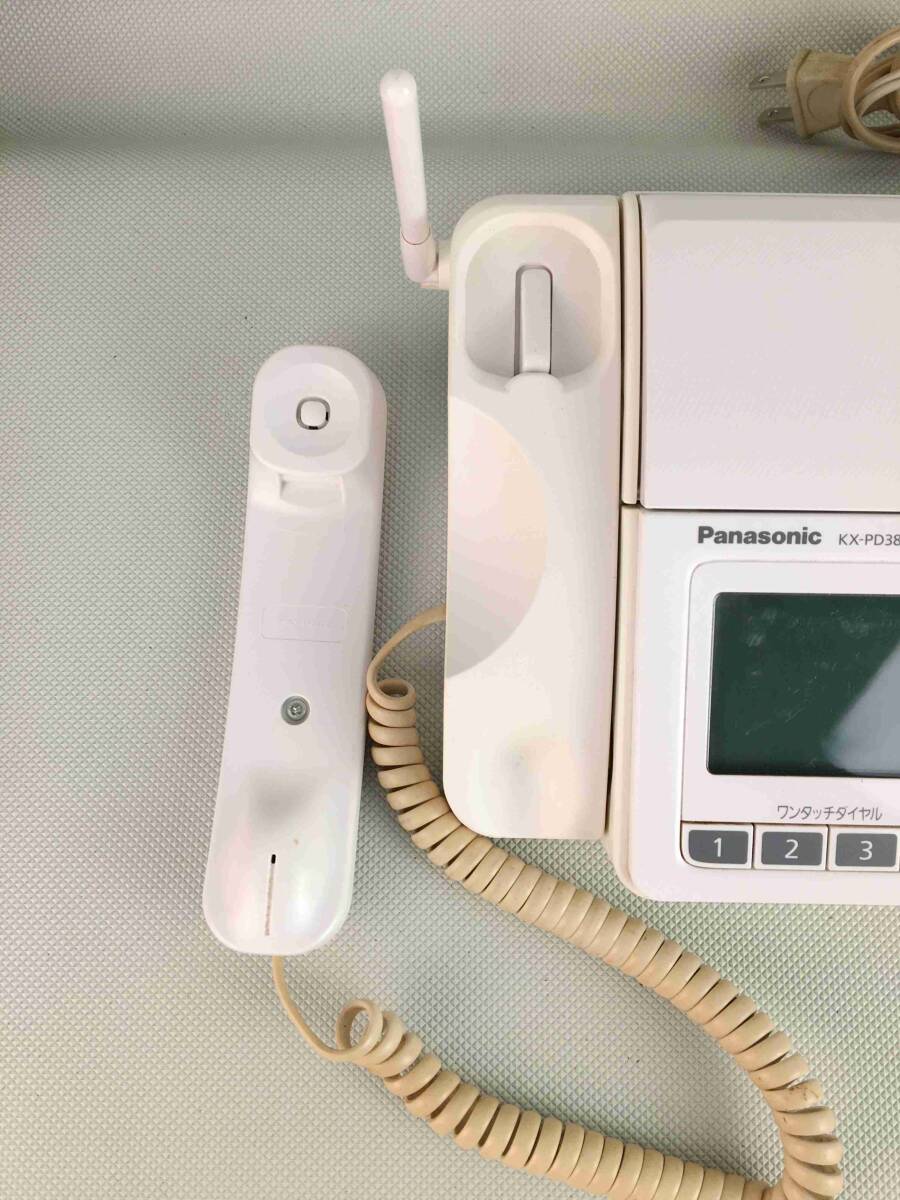 A10625◇Panasonic パナソニック パーソナルファクス FAX ファックス 電話機 親機のみ KX-PD383DLE1 同梱不可 初期化済【訳あり】240508_画像2