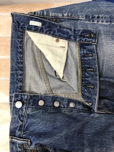 A.PRESSE アプレッセ Washed Denim Pants 22AAP-04-10H ヴィンテージ加工 ブルー W36 111388225■_画像5