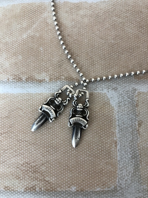 CHROME HEARTS クロムハーツ ダガーペンダントトップ 2枚 ボール CHROME HEARTS クロムハーツ ダガーペンダントトップ 2枚 ボール