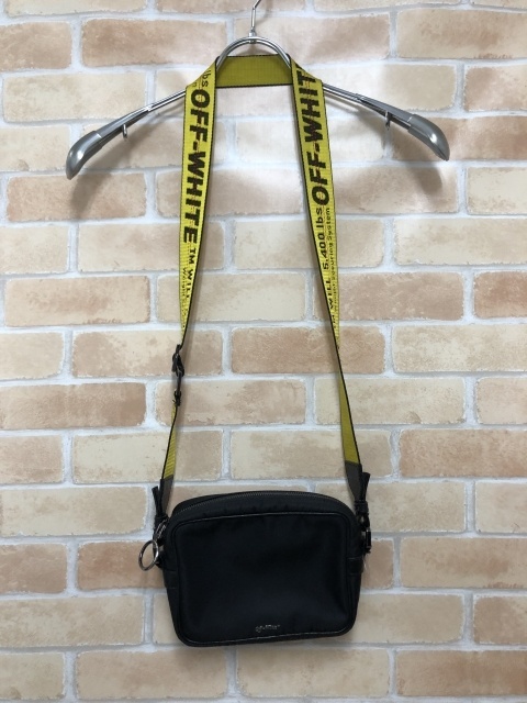 OFF-WHITE オフホワイト CROSSBODY ショルダーバッグ ブラック 111388211■