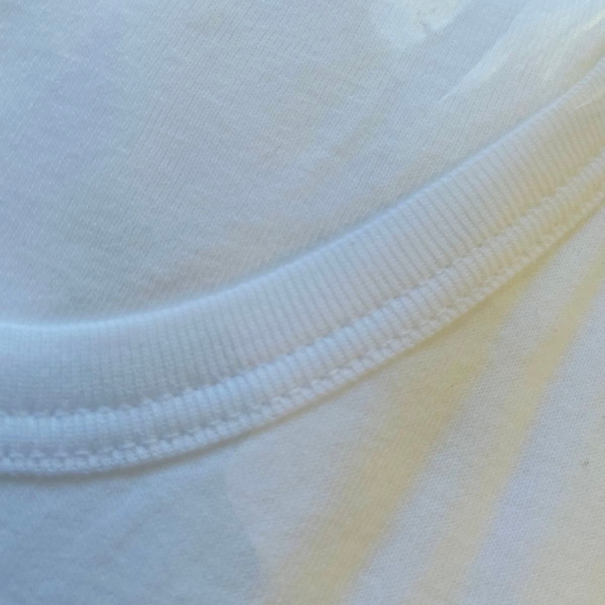 綿100% メンズ LLサイズ 半袖V首 2枚組 オールシーズン対応 アンダーウェア コットン 柔らかい ホワイト 送料込み