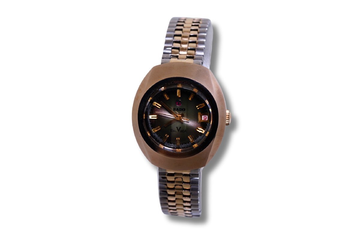 1円 RADO BALBOA 腕時計 自動巻き カットガラス アナログ 3針 ラドー バルボア レディース ジャンク 送料185円 中古品_画像2