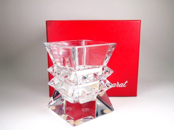 Baccarat バカラ コロンビーヌ フラワーベース 花瓶 ベベルカット 花生け ペンホルダーにも インテリア クリスタルガラス BK-CLB-1_画像10