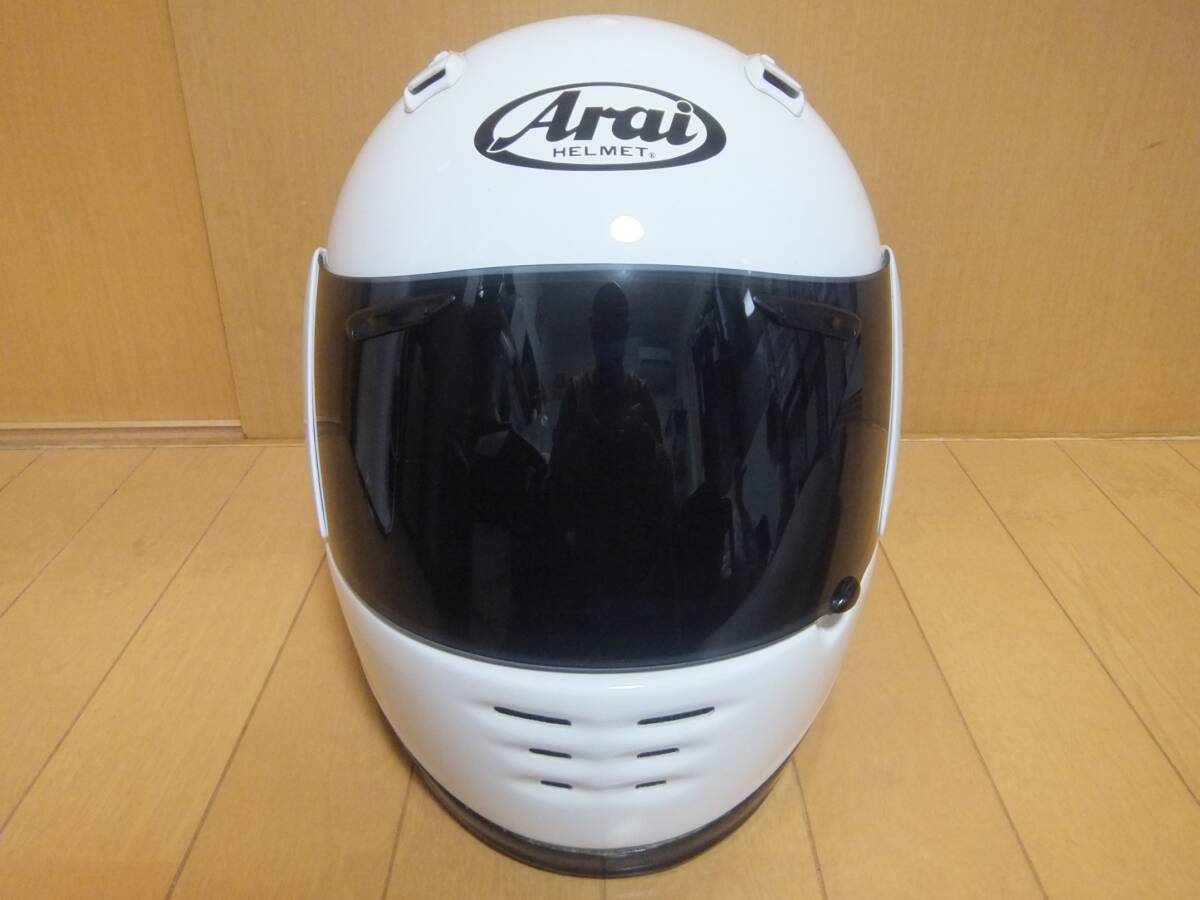中古 Arai アライ ラパイドOr RAIDE-Or ホワイト/白 サイズXL(61・62cm) フルフェィス ヘルメット スモークシールド交換 当時物_アライ ラパイドOr 白/ホワイト XL