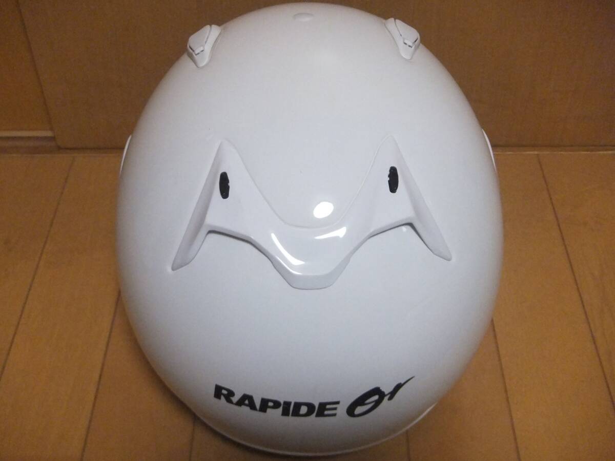 中古 Arai アライ ラパイドOr RAIDE-Or ホワイト/白 サイズXL(61・62cm) フルフェィス ヘルメット スモークシールド交換 当時物_画像4