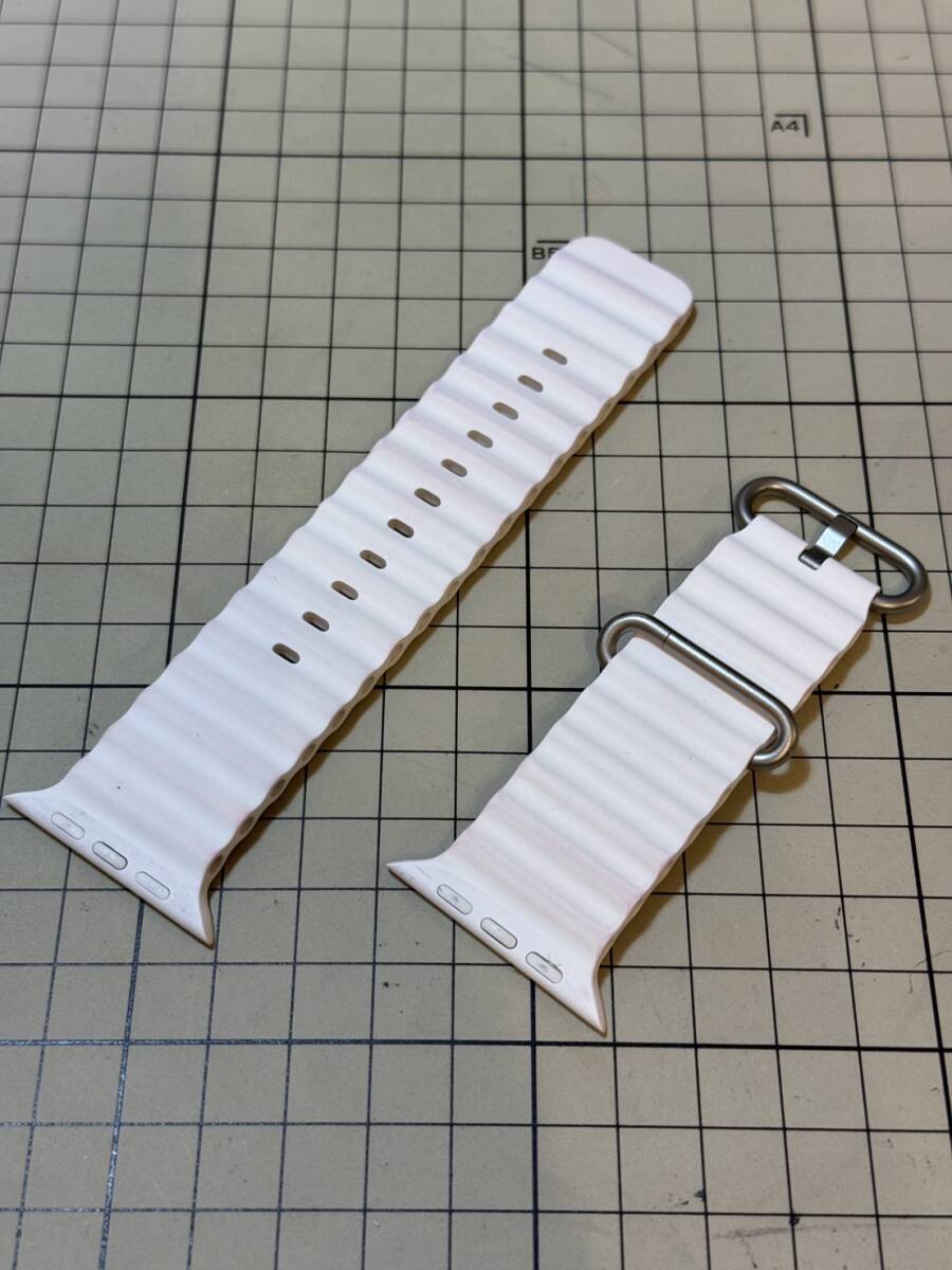 Apple Watch Ultra 2 original rubber belt Ocean band white 