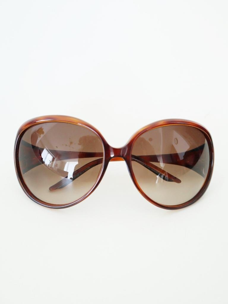 [ including carriage ]*Dior* Dior sunglasses Brown × Gold case attaching . small articles leisure resort driving ultra-violet rays measures 6437525