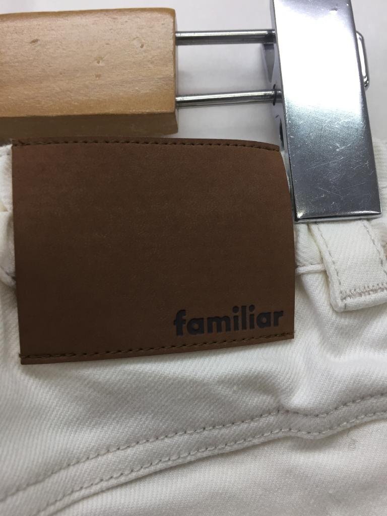 【送料込】[新品] [キッズ/子供]　familiar　ファミリア　６分丈パンツ　100cm　白　ホワイト　綿コットン混　男女共用 /n472527_画像4