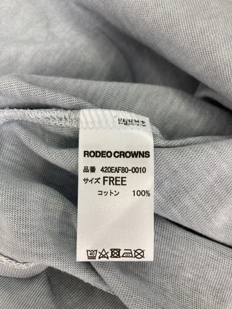 【送料込】 新品タグ付き！Rodeo crowns ロデオクラウンズ Tシャツ ブルー 青 コットン 綿 ピグメントドルマンTシャツ sizeFREE/959414_画像8